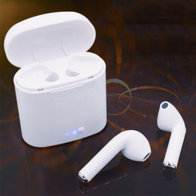 Слушалки Слушалки безжични Безжични слушалки BLUETOOTH 7S TWINS за Apple iPhone / Huawei / Nokia / Samsung / Lenovo / LG / HTC / Sony / Motorola / Xiaomi / Asus /  и други бели